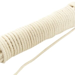 Baron 60848 Clothesline Rope, 200 ft L, Cotton/Poly, Cream, 11 lb Working Load