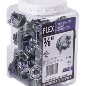 Halex 05711B Conduit Connector, 3/8 in 1/2 in, Zinc