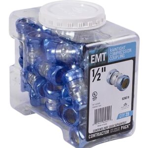 Halex 62601B Raintight Coupling, 1/2 in Compression, Steel