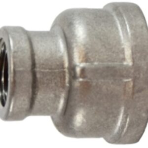 Midland Industries 62442 Reducing Pipe Coupling, 1 x 3/4 in, Stainless Steel, 300 psi Pressure