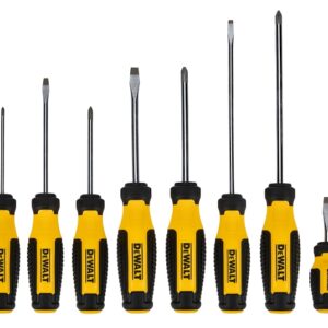 DEWALT DWHT65201 Screwdriver Set, 10-Piece, Bi-Material/Steel, Chrome-Plated