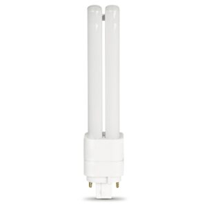 Feit Electric BPPLD26E841LEDG2HDRP Light Bulb, PL Lamp, 26 W Equivalent, GX24q (4-Pins) Lamp Base, Cool White Light
