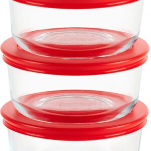 Pyrex 1085657 6-Piece Food Container Set, Glass/Plastic
