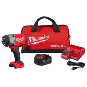Milwaukee M18 FUEL 2967-21B Series High-Torque Impact Wrench with Friction Ring Kit, Battery Included, 18 V