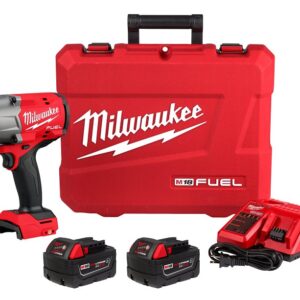 Milwaukee M18 FUEL 2967-22 Series High-Torque Impact Wrench with Friction Ring Kit, Battery Included, 18 V, 1/2 in Drive