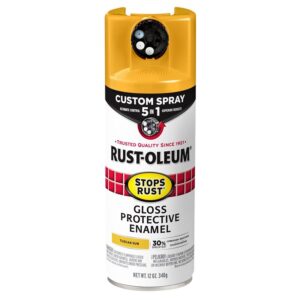 Stops Rust 376906 Rust Preventative Spray Paint, 12 oz Can, 6 to 10 sq-ft/can Coverage Area, Oil Base, Gloss, Tuscan Sun