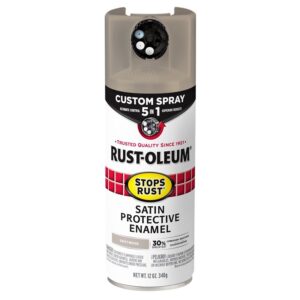 Stops Rust 376876 Rust Preventative Spray Paint, Satin, Driftwood, 12 oz, Aerosol Can