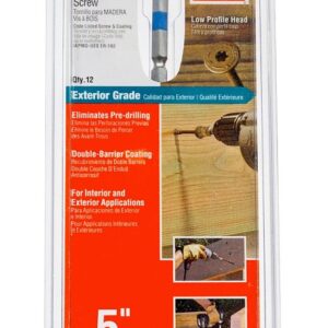 Simpson Strong-Tie Strong-Drive SDWS SDWS22500DB-R12 Timber Screw, 5 in L, Washer Head, 6-Lobe Drive, Steel