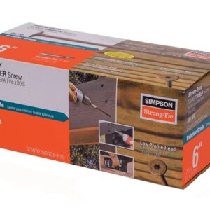 Simpson Strong-Tie Strong-Drive SDWS SDWS22600DB-R50 Timber Screw, 6 in L, Serrated Thread, Washer Head, Steel, Tan