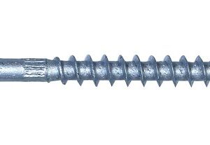 Simpson Strong-Tie Strong-Drive SDWH27400G-RP1 Screw, 4 in L, Serrated Thread, Large Washer Head, Hex Drive, Steel