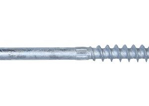 Simpson Strong-Tie Strong-Drive SDWH27600G-RP1 Screw, 6 in L, Serrated Thread, Large Washer Head, Hex Drive, Steel