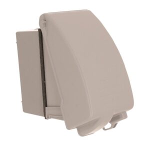 TayMac EXTRA DUTY Series MKG4280SS Receptacle Cover Kit, 6-1/4 in L, 2.15 in W, 1-Gang, Aluminum, Gray, Powder-Coated