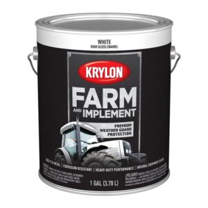 Krylon K01963008 Farm and Implement Paint, 1 gal, White, Liquid