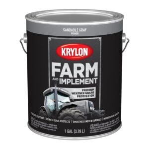 Krylon K01981008 Farm and Implement Primer, 1 gal, Gray, Liquid