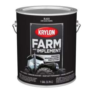 Krylon K01965008 Farm and Implement Paint, 1 gal, Black, Liquid