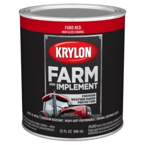 Krylon K02029008 Farm and Implement Paint, 1 qt, Red, Liquid