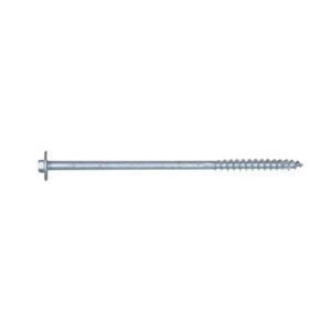 Simpson Strong-Tie Strong-Drive SDWH27800GMB Deck Screw, 8 in L, Serrated Thread, Large Washer Head, Hex Drive, Steel