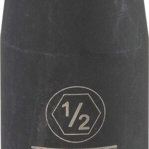 DEWALT DWMT74654OSP Impact Socket, 1/2 in Socket, 7/16 in D Socket, 1/2 in Drive, 6-Point, CR-440 Steel, Black Oxide