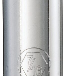 DEWALT DWMT86048OSP Drive Socket, 7/16 in Socket, 1/4 in Drive, 6-Point, Vanadium Steel, Polished Chrome