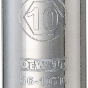DEWALT DWMT86108OSP Hand Socket, 11 mm Socket, 1/4 in Drive, 6-Point, Vanadium Steel, Polished Chrome