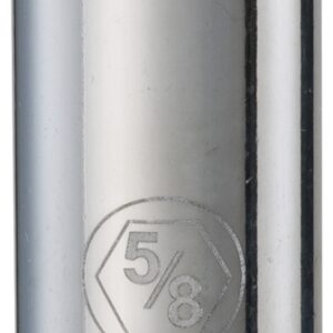 DEWALT DWMT88989OSP Drive Socket, 5/8 in Socket, Deep Socket, 2-3/32 in OAL, 3/8 in Drive, 6-Point, Vanadium Steel