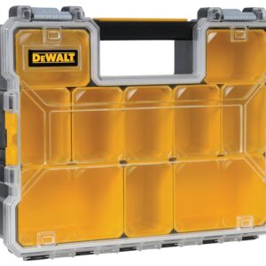 DEWALT DWST14825 Organizer, 17-1/2 in W, 4-1/2 in H, 10-Drawer, Polycarbonate, Black/Yellow