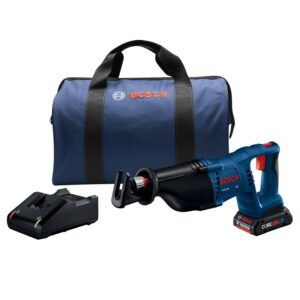 Bosch CRS180-B15 Reciprocating Saw, Battery Included, 18 V, 4 Ah, 1-1/8 in L Stroke, 2700 spm