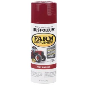 Rust-Oleum 303473 Enamel Spray Paint, Gloss, Troy-Bilt Red, 12 oz, Can
