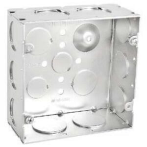 Southwire 72171-3/4-1W-UPC Welded Junction Box, 2-Gang, 14-Knockout, 1/2, 3/4, 1 in Knockout, Steel, Silver