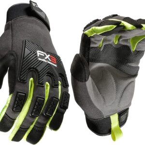 Wells Lamont 7861-L Gloves, Men's, L, Reinforced Thumb, Adjustable Wrist, Hook and Loop Cuff, Black