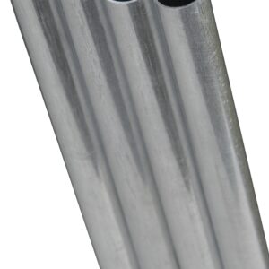 K & S 87121 Decorative Metal Tube, Round, 12 in L, 7/16 in Dia, 22 ga Wall, Stainless Steel, Polished