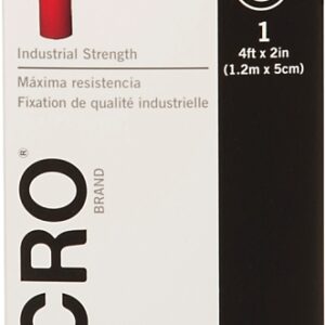 VELCRO Brand 90595 Fastener, 2 in W, 4 ft L, Nylon, White