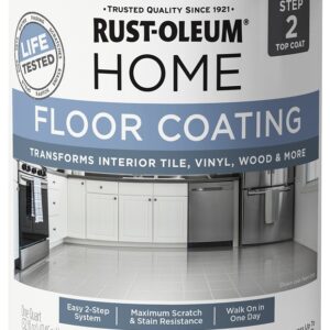 Rust-Oleum 358870 Floor Coating Kit, Semi-Gloss, Clear, 1 qt