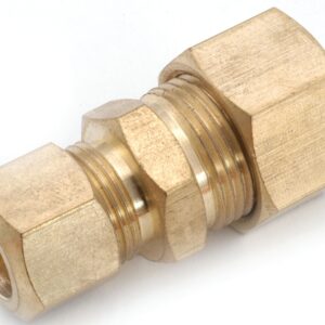 Anderson Metals 750082-0604 Tube Reducing Union, 3/8 x 1/4 in, Compression, Brass