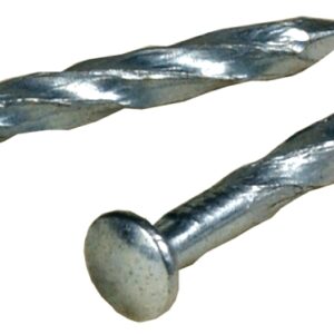 Hillman 122536 Trim Nail, 1-1/4 in L, Steel, Zinc, Flat Head, Twisted Shank, 1 oz
