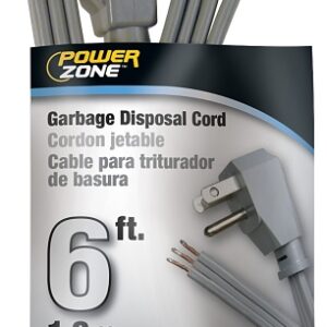 PowerZone OR210606 Power Cord, 6 ft L, 13 A, 125 V, Gray