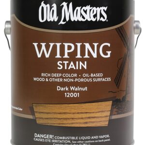 Old Masters 12001 Wiping Stain, Dark Walnut, Liquid, 1 gal, Can