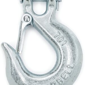 Campbell T9700624 Clevis Slip Hook with Latch, 3/8 in, 5400 lb Working Load, 43 Grade, Steel, Zinc