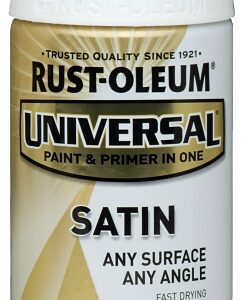 Rust-Oleum 245210 Enamel Spray Paint, Satin, White, 12 oz, Can