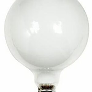 GE 14187 Light Bulb, 60 W, G40 Lamp, E26 Medium Lamp Base, 720 Lumens, 2600 K Color Temp, Soft White Light