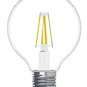 GE Industrial Solutions 23049 LED Bulb, Globe, G25 Lamp, 25 W Equivalent, E26 Lamp Base, Dimmable, Clear