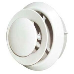 Imperial VT0110 Series Air Diffuser, 4, 5 in Duct Opening, Plastic, White