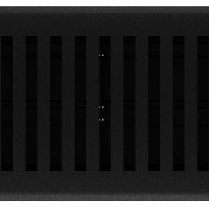 Imperial RG3440 Floor Register, 4 in H Duct Opening, Polystyrene, 12 in W Duct Opening, Black Iron