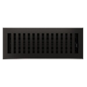 Imperial Montezuma Series RG3478 Decorative Floor Register, 4 in L, 12 in W, Steel, Matte Black