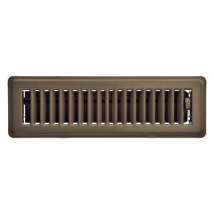 Imperial RG3653 Floor Register, 2-1/4 in L, 10 in W, Steel, Chocolate, Powder-Coated