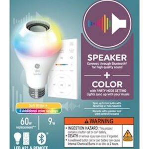 GE 93129723 LED Bulb, A21 Lamp, 60 W Equivalent, Medium Lamp Base, Dimmable, Soft White, 2700 K Color Temp