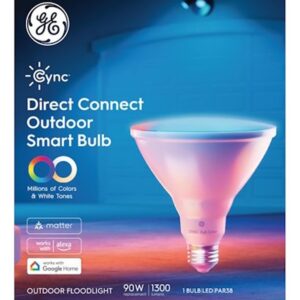 GE 93131637 Smart Bulb, 15 W, Wi-Fi Connectivity: Yes, Bluetooth, Wi-Fi Control, E26 Medium Lamp Base, LED Lamp
