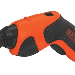 Black+Decker BDCS20C Screwdriver, Battery Included, 4 V, 1.4 Ah, 1/4 in Chuck, Hex Chuck
