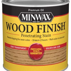 Minwax 221024444 Wood Stain, Golden Oak, Liquid, 0.5 pt, Can