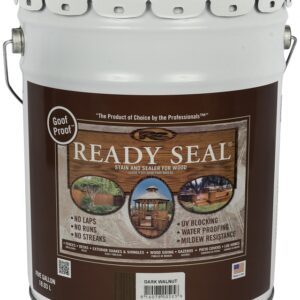 Ready Seal 525 Stain and Sealer, Dark Walnut, 5 gal, Pail